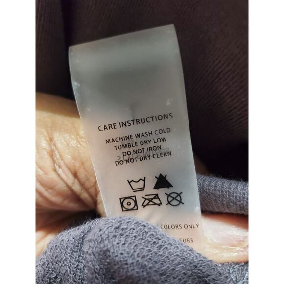 Mono B Mens Gray Solid 100% Cotton Drawstring Regular Fit Long Sleeve Hoodie - Picture 8 of 12